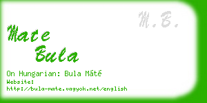 mate bula business card