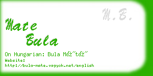 mate bula business card